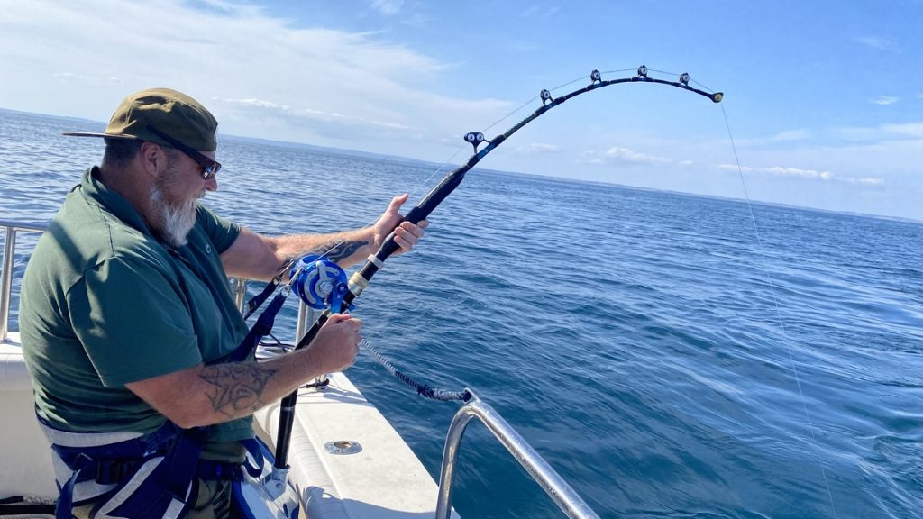 Tuna Fishing with The School of Fish
