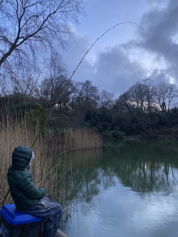 Bamboo fishing rods with The School of Fish